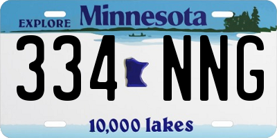MN license plate 334NNG