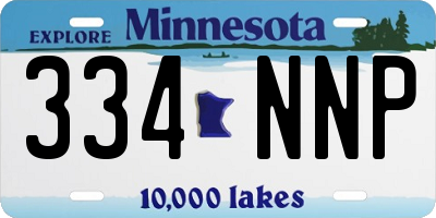 MN license plate 334NNP