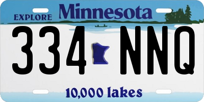 MN license plate 334NNQ