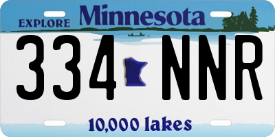 MN license plate 334NNR