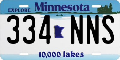 MN license plate 334NNS