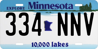 MN license plate 334NNV