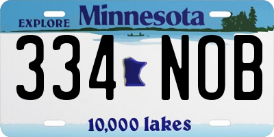 MN license plate 334NOB