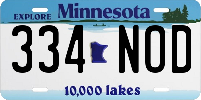 MN license plate 334NOD