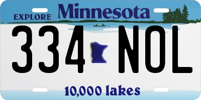 MN license plate 334NOL