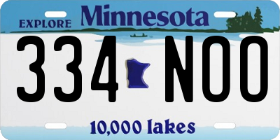 MN license plate 334NOO