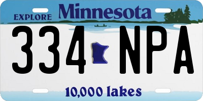 MN license plate 334NPA