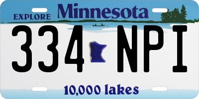 MN license plate 334NPI