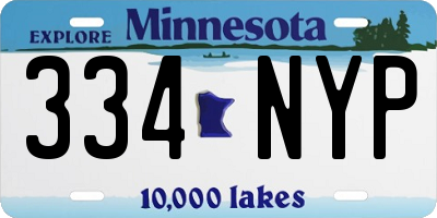 MN license plate 334NYP
