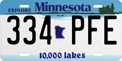MN license plate 334PFE