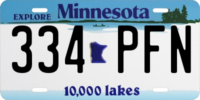 MN license plate 334PFN