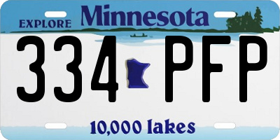 MN license plate 334PFP