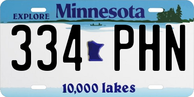 MN license plate 334PHN