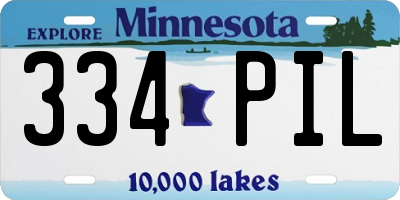MN license plate 334PIL