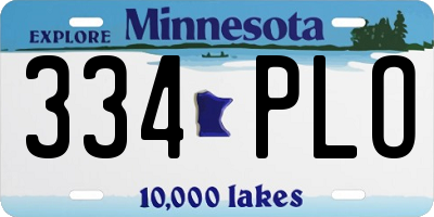 MN license plate 334PLO
