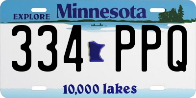 MN license plate 334PPQ