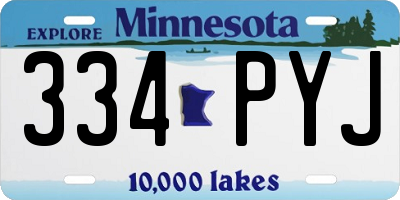 MN license plate 334PYJ