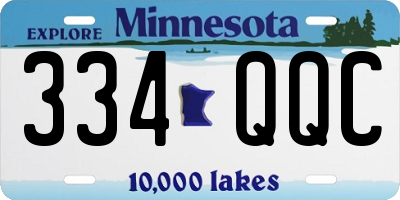 MN license plate 334QQC