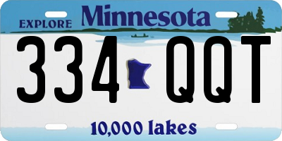 MN license plate 334QQT