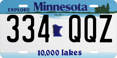 MN license plate 334QQZ