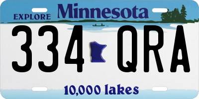 MN license plate 334QRA