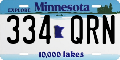 MN license plate 334QRN