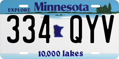 MN license plate 334QYV