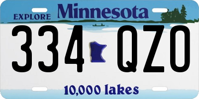MN license plate 334QZO