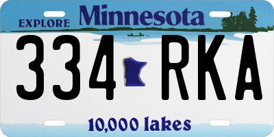MN license plate 334RKA
