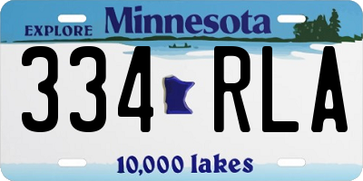MN license plate 334RLA