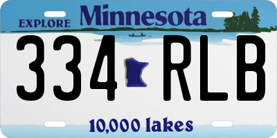 MN license plate 334RLB