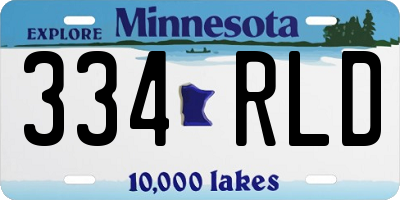 MN license plate 334RLD
