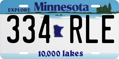 MN license plate 334RLE