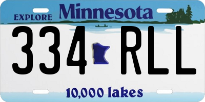 MN license plate 334RLL