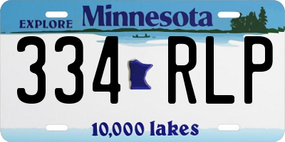 MN license plate 334RLP