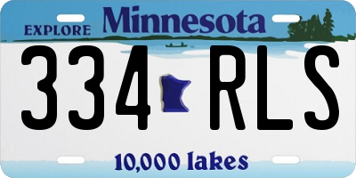 MN license plate 334RLS