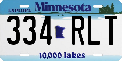 MN license plate 334RLT