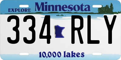 MN license plate 334RLY