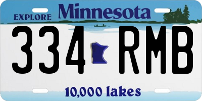 MN license plate 334RMB