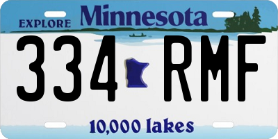 MN license plate 334RMF