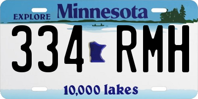 MN license plate 334RMH