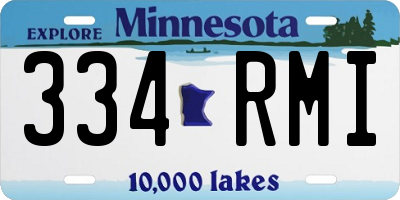 MN license plate 334RMI