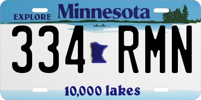 MN license plate 334RMN