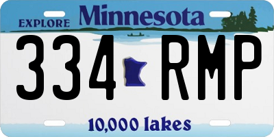 MN license plate 334RMP