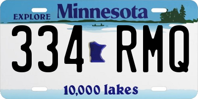 MN license plate 334RMQ