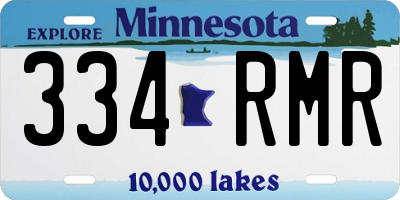 MN license plate 334RMR