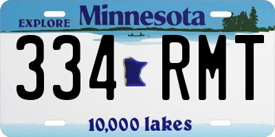 MN license plate 334RMT
