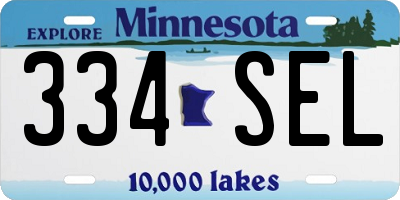 MN license plate 334SEL
