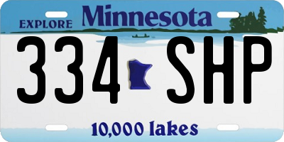 MN license plate 334SHP