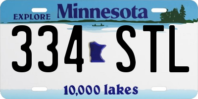 MN license plate 334STL